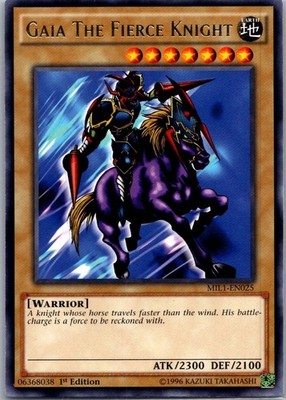 Gaia the Fierce Knight MILI Rare 1st  YUGIOh LP
