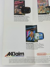 Vintage 1988 WWF Wrestlemania Hulk Hogan POSTER INSERT Akklaim Nintendo NES