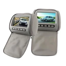 2pcs 7 inch HD Car Headrest LCD Video Player with Zipper Cover Remote Control 