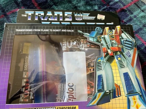 1983 Vintage Transformers G1 Starscream Complete With Box Papers BONUS Seaspray