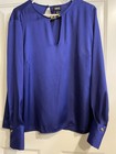 Inc International Concepts Women's Blue Long Sleeve Blouse XL