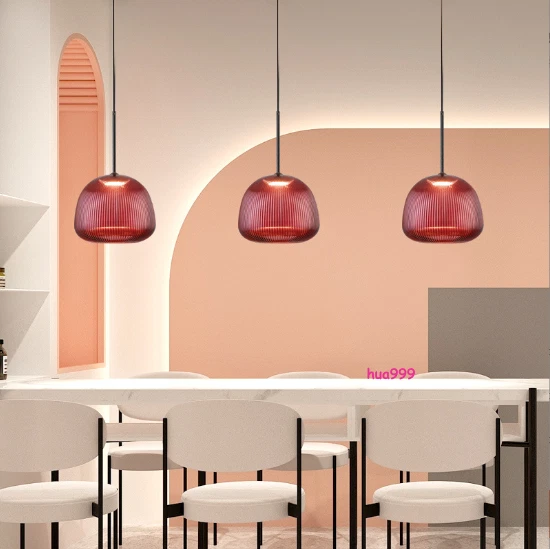 Luz Minimalista Lujo Colorido Restaurante Bar Negro Decoración del Hogar Luz de Techo Foto 4 de 4