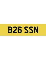 B26 SSN ( BIG ) PRIVATE LICENSE PLATE UK WITH PLATES