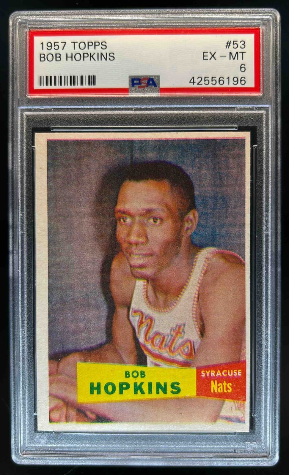 1957-58 Topps Bob Hopkins 1957 Rookie RC #53 PSA 6