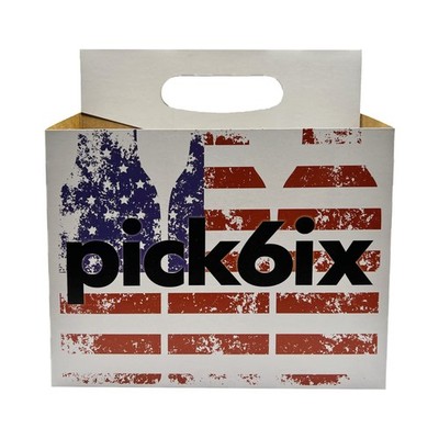 ICE N COLD 6pk Cardboard Carrier (American Flag, 150ct) | Holds 6pk 12oz Bott...