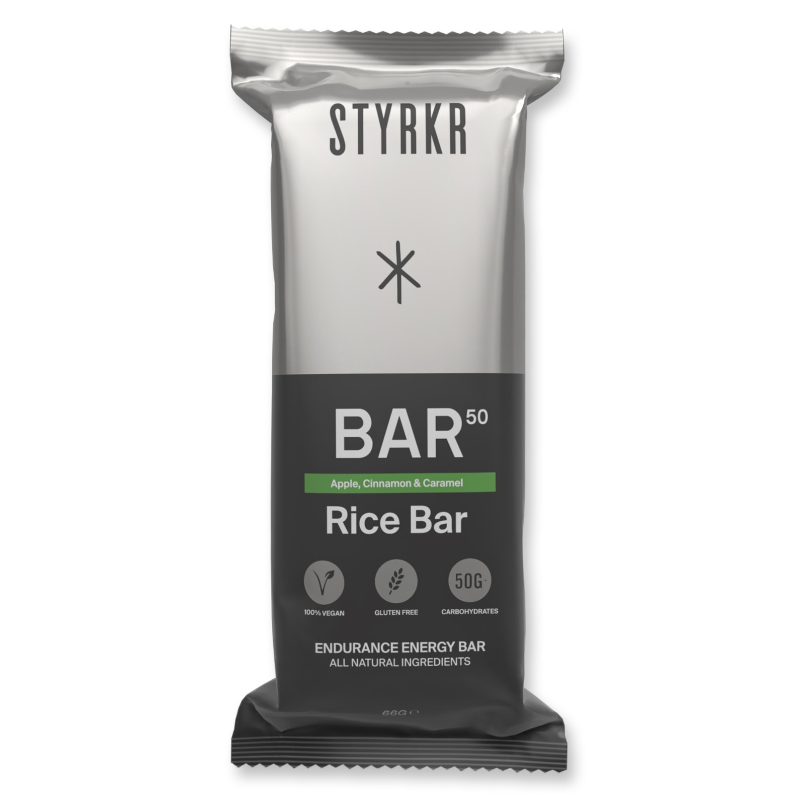 Styrkr BAR50 Energy Bars - Pack Of 12 x 50g - Apple Cinnamon & Caramel Flavour