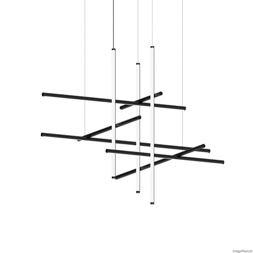 Sonneman 2106 Labyrinth 61"W LED Abstract Chandelier - Black - Picture 1 of 12