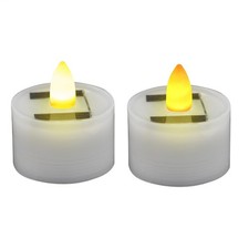 1pc Solar Power Tea Light Outdoor Candle Flameless Flicker LED Tealight Candle
