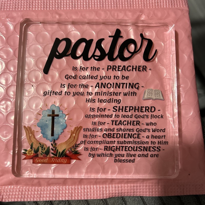 Pastor Acrylic Plaque Gift Appreciation