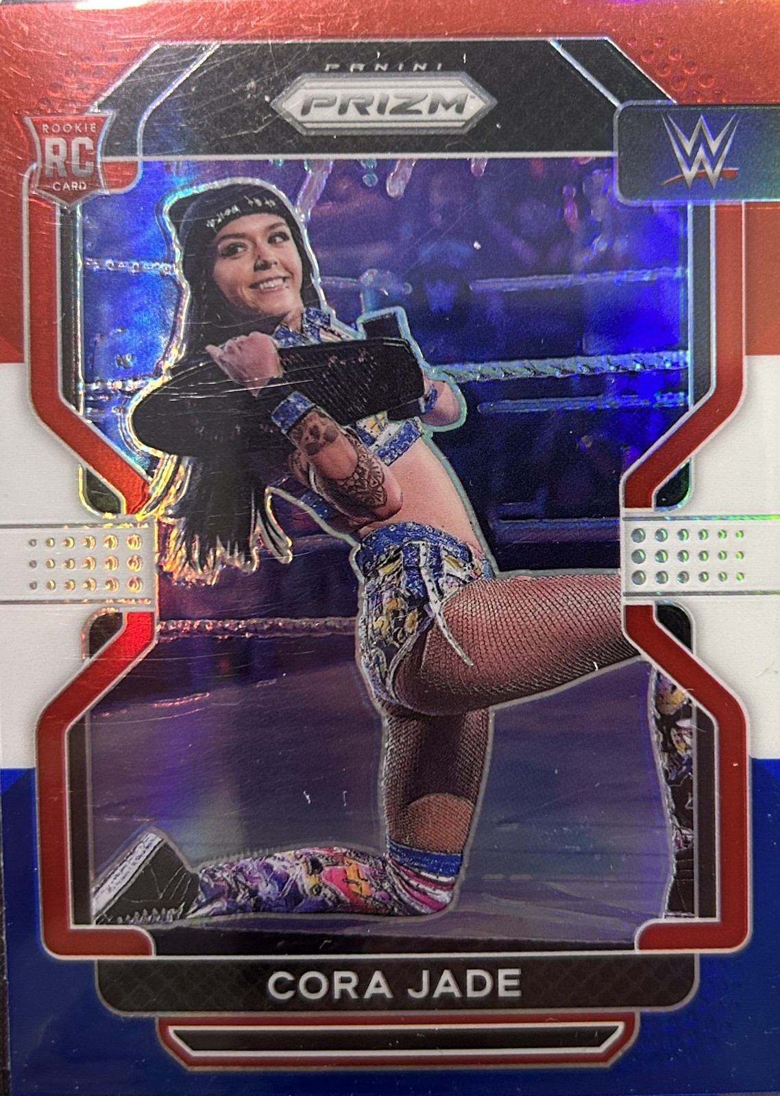 Cora Jade RC Rookie Red White Blue Panini WWE 2022 Prizm