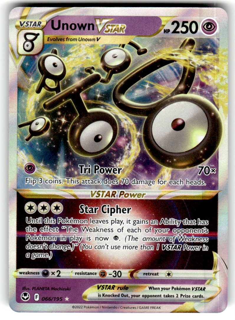 2022 Pokemon Silver Tempest Unown VSTAR #066/195