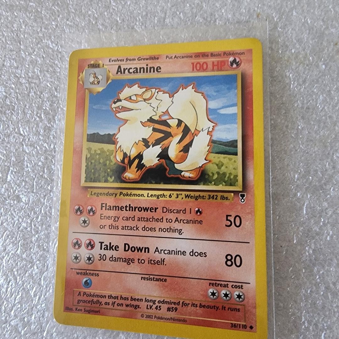 POKEMON ARCANINE 36/110 TRADING CARD