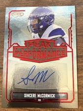 2022 SAGE Sincere McCormick Rookie Auto Red Peak Performance RC #PKA-SM 49ers
