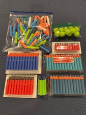 Lot of 225 NERF Foam Bullet Darts for Play Gun Ammo  11 green NERF balls NEW 