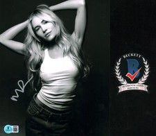 MICHELLE RANDOLPH SIGNED 8X10 PHOTO BEAUTIFUL BUSTY BLONDE AUTO BECKETT BAS COA