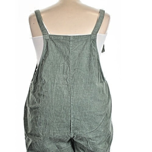 Lucy & Yak Original Corduroy Dungarees Green Bay UK 22/US 18 NWOT Organic image 9
