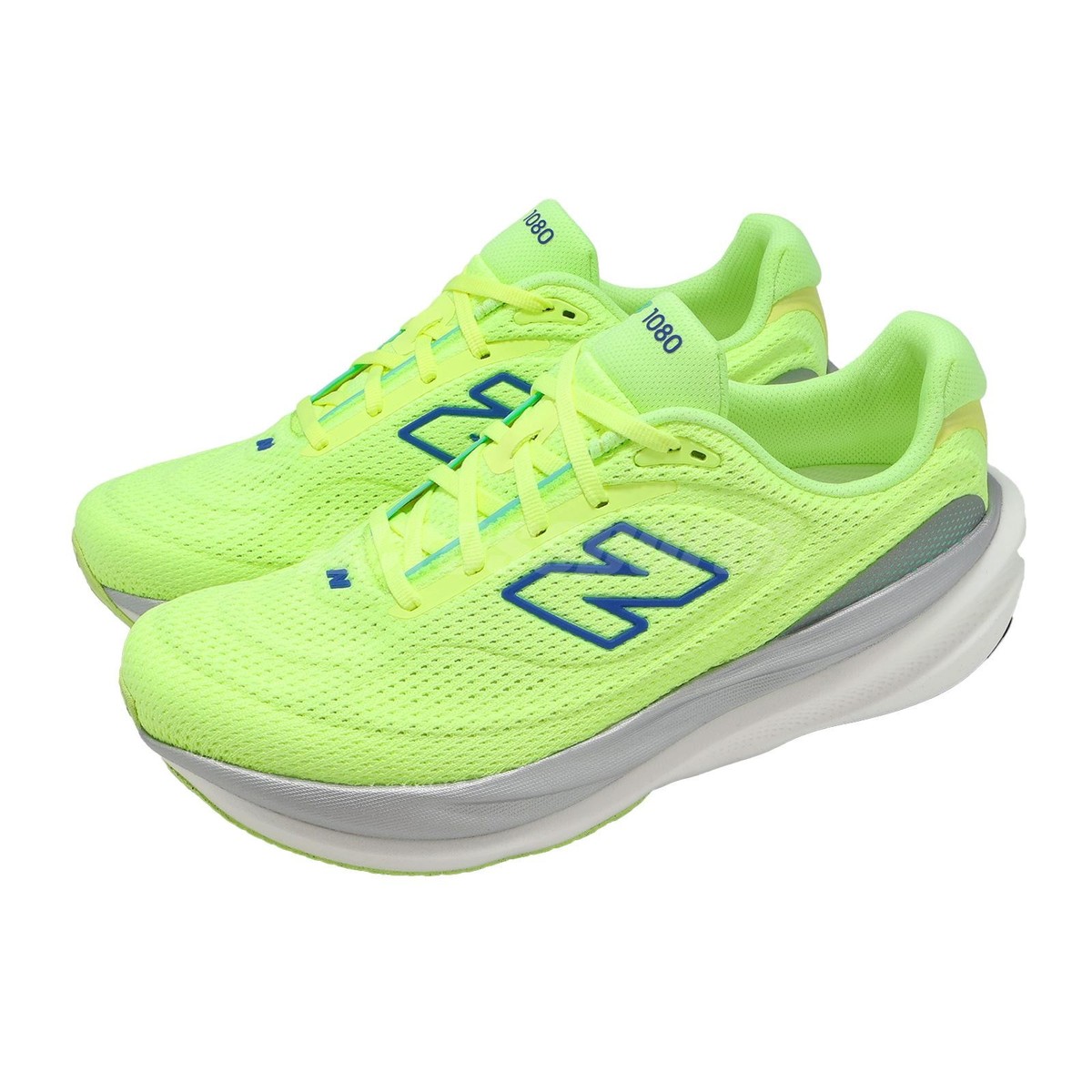 New Balance 1080 V15 2E Wide NB Green Silver Metallic Men Running