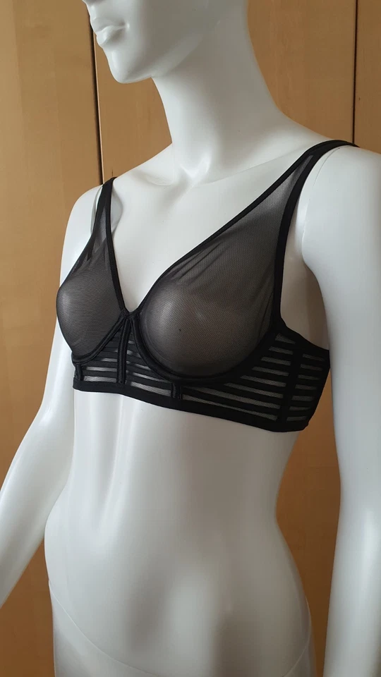 Victoria's Secret BH schwarz transparent 70 c Bügel BH - Bild 3 von 4