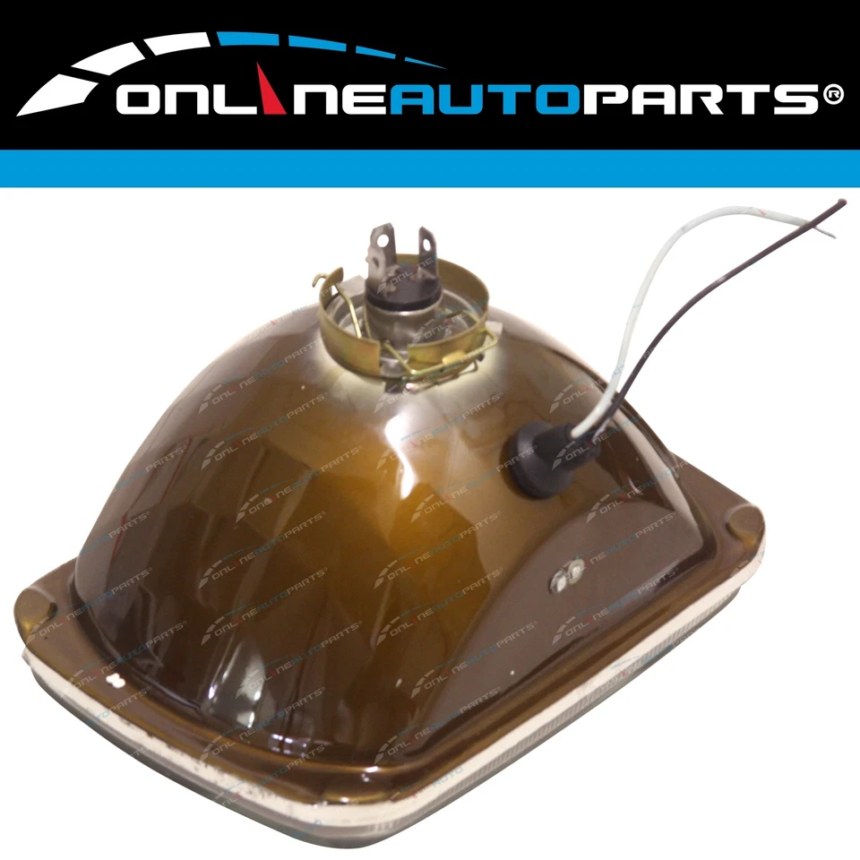 H4 Halogen Headlight Upgrade Kit for Courier PC 85-96 2x Lamps Rectangle Crystal - image 3 of 4