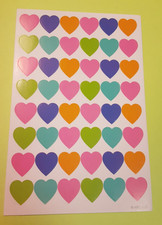 AGC colorful hearts sticker sheet