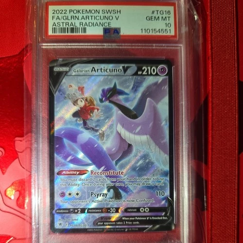 2022 Pokemon Galarian Articuno V TG16/TG30 FULL ART - Astral Radiance - PSA 10