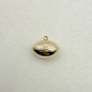 Authentic Vintage 10k Gold Plated Football Pendant Charm Sport Super Bowl Accessory
