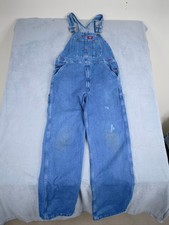 Dickies Denim Overalls Dungarees 30X32 Mens Blue Workwear Bib Carpenter Utility
