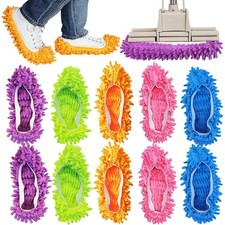 10 Pack Mop Slippers Floor Cleaning Shoes Microfiber Washable Mopping Socks