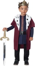 Little King Medieval Prince Warrior Fancy Dress Up Halloween Child Costume