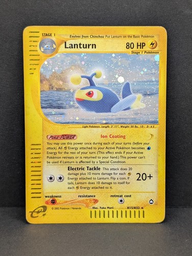 Lanturn H15/H32 Aquapolis Holo Rare Vintage Pokemon TCG WOTC MP+
