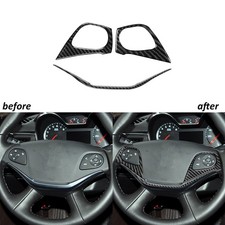 3pcs Real Carbon Fiber Driver Control Panel Trim For Chevrolet Impala 2014-2020