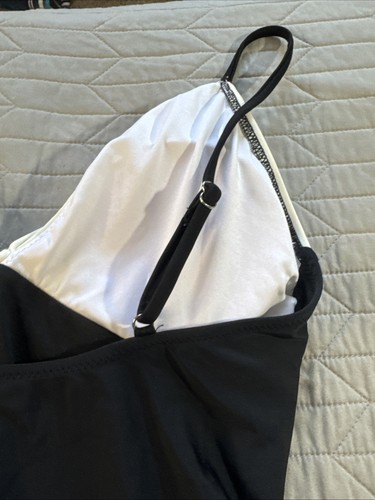 Traje de baño para mujer talla grande de una pieza de Cupshe blanco y negro - Imagen 10 de 13