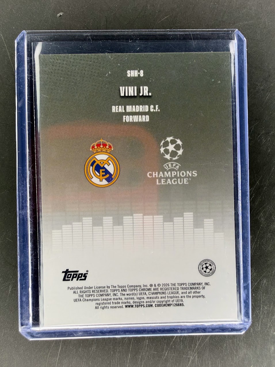 2026 Topps Chrome UEFA Vini Jr Vinicius Jr Silenced Aqua /199 #SHH-8 Real Madrid view 3