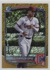 2025 Bowman Chrome Prospects Gold Shimmer Refractor /50 Hiverson Lopez 04cw