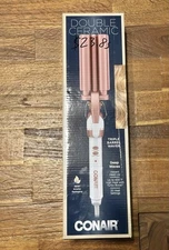 ⚡Conair Double Ceramic 3 Barrel Curling Iron, Hair Waver⚡NIB
