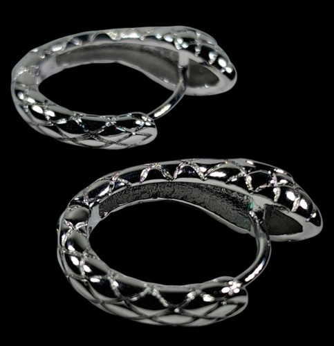 Unisex Snake earrings sterling silver 925. EAR17