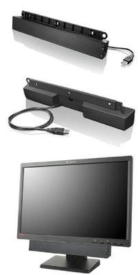 Lenovo USB Soundbar Schwarz 2.0 Kanäle 2,5 W #AP843
