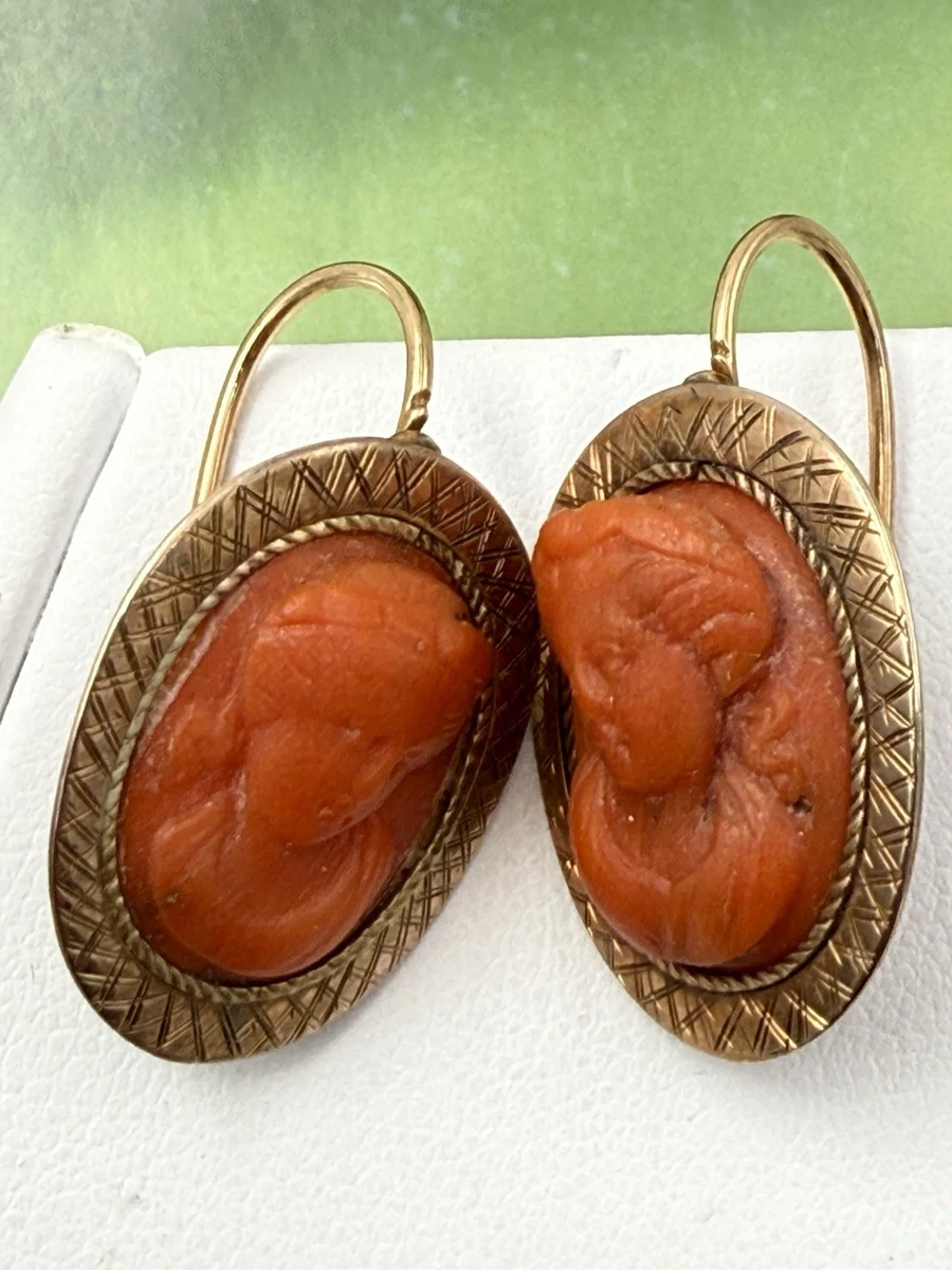 Orecchini vintage oro e argento con corallo - GIOIELLERIA ROMA – GIOIELLI IN ORO, ARGENTO E PIETRE PREZIOSE, UOMO E DONNA, NUOVI E RIGENERATI - MVS