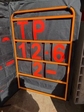 B-G Racing Large Pit Board Kit - Race / Racing - Black Frame / orange numbers