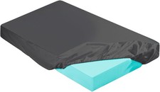 Dark Gray Twin 2-3 Inch Mattress Topper Cover 75 X 38 In Memory Foam Microfiber