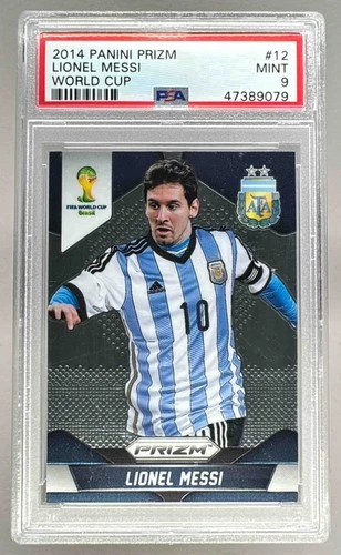 47389079 Lionel Messi 2014 Panini Prizm FIFA World Cup Brazil #12 PSA 9