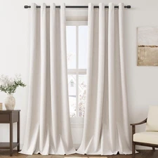 100% Blackout Curtains 108 inches Long Grommet Living Room Darkening Window C...