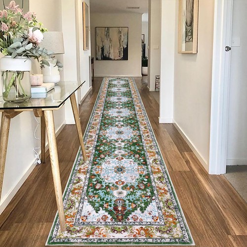 2' x 14' Long Boho Hallway Runner Rug, Non Slip Washable Vintage Farmhouse Ac...
