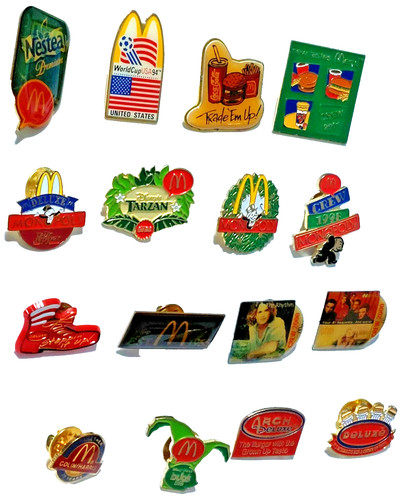 McDonald's Restaurant Lot of 16 Lapel Pins (02)