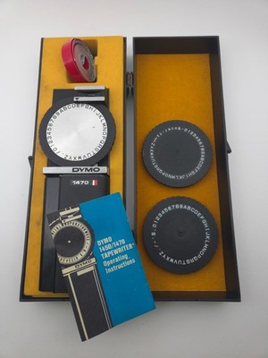 Vintage Dymo 1470 Slimline Kit - 1/2'' Tapewriter Label Maker - COMPLETE w/Case
