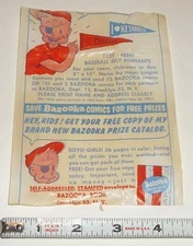 1955 / 1956 Topps Baseball Wax Pack Insert Wrapper Bazooka Bubble Gum  RARE