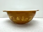 Vintage PYREX Early American #442 Cinderella Mixing Bowl 1.5 qt Brown Gold