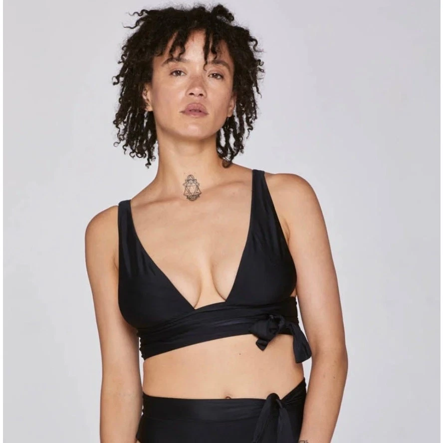 Traje de baño bikini de dos piezas Sidway mediano pequeño negro descarado Barbara Foto 3 de 4