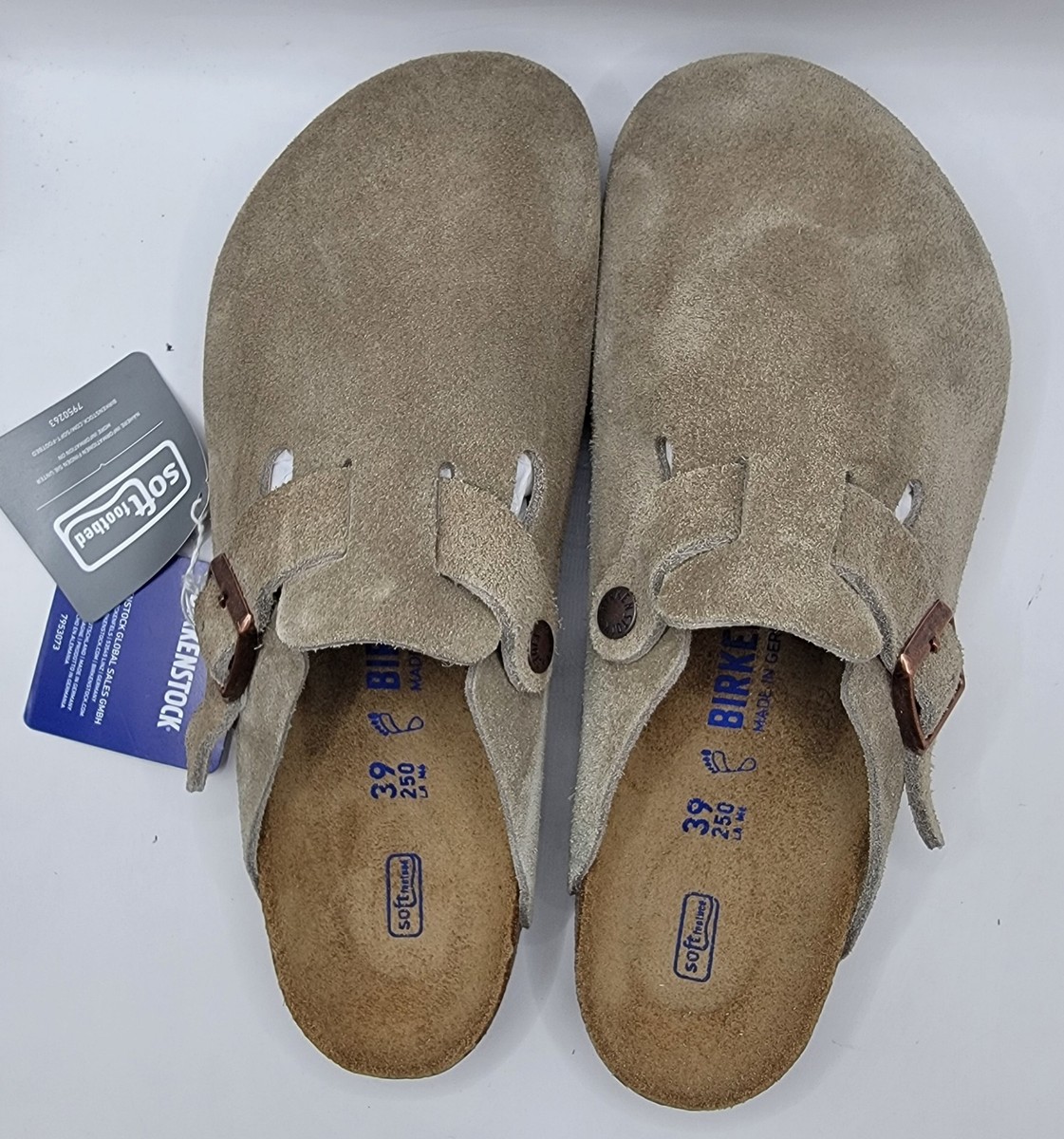 Birkenstock Boston Bs Leather Suede Taupe Color Regular Wide | eBay