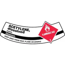 Accuform Mcslacr Cylinder Label, 2 In H, 5 1/4 In W, Vinyl, Arch, English,